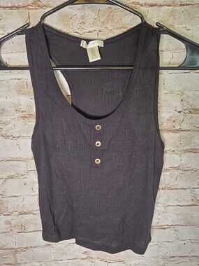 Bozzolo Racer Back Tank Size Medium Crop Top Tank NWoT Black
